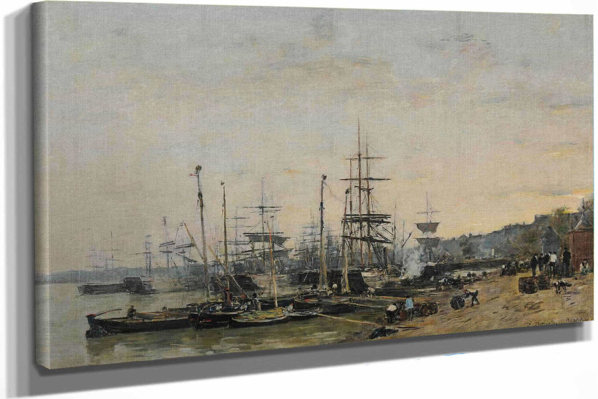 Le Port De Bordeaux Vu Du Quai Des Chartrons by Eugene Boudin