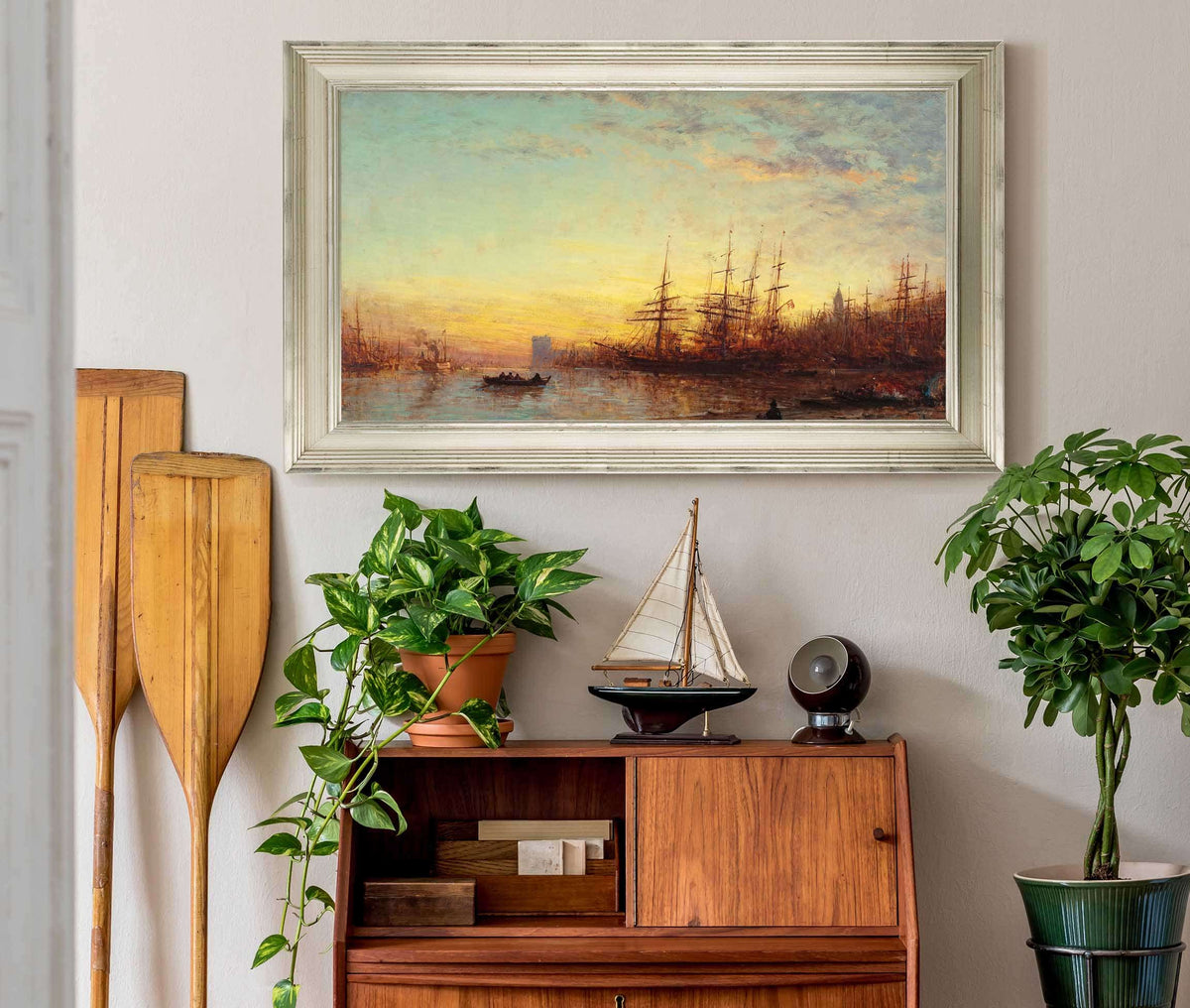 Le Port De Marseille Au Coucher Du Soleil by Felix Ziem