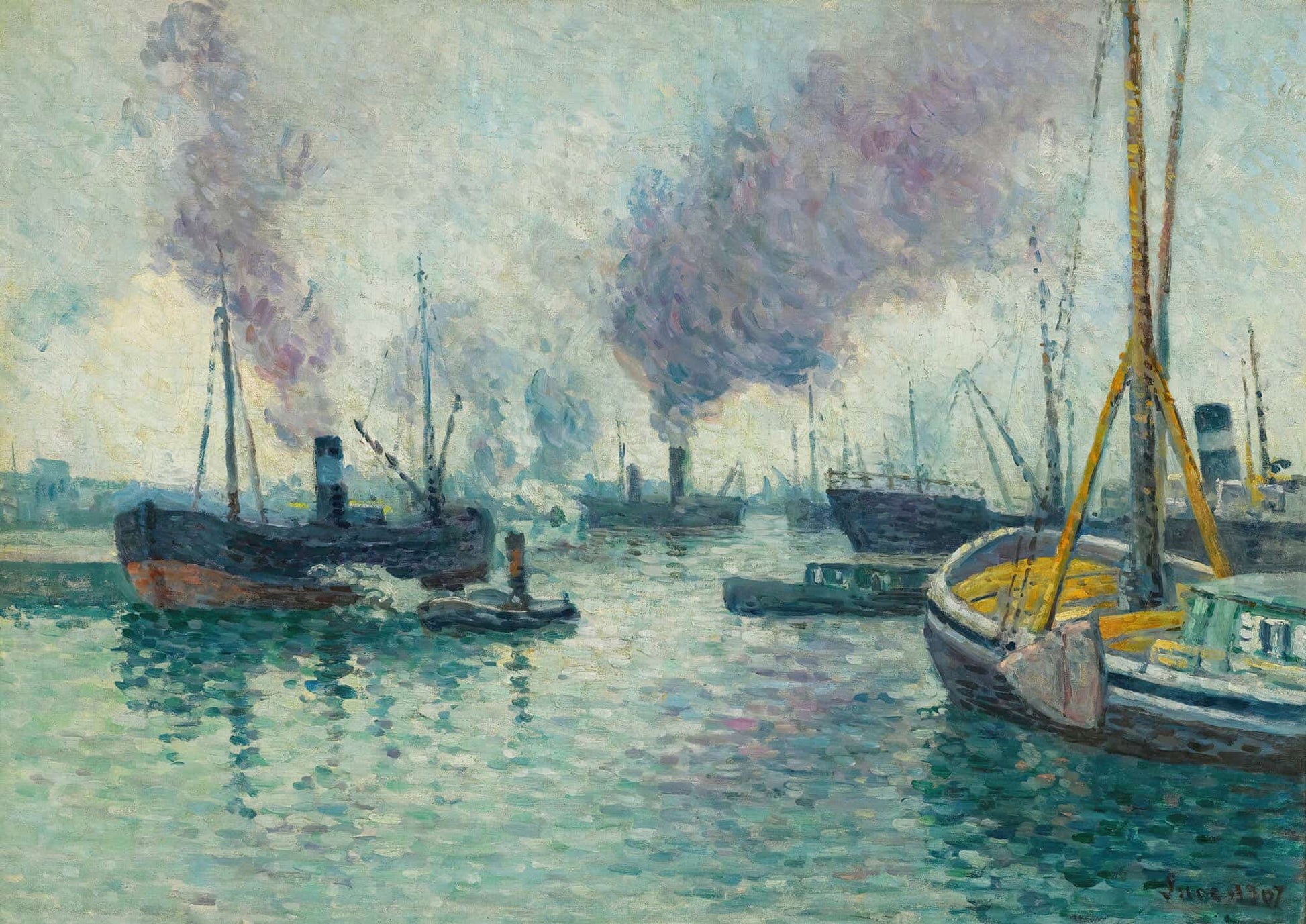 Le Port De Rotterdam by Maximilien Luce