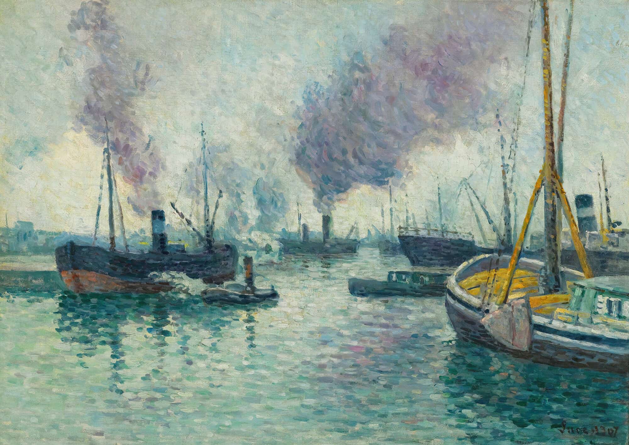 Le Port De Rotterdam by Maximilien Luce