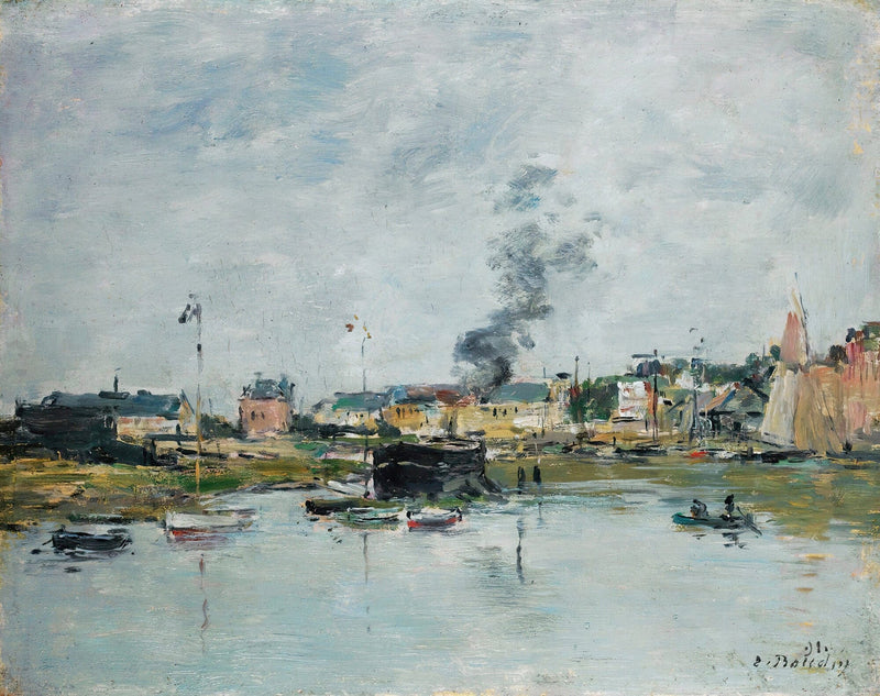 Le Port De Trouville by Eugene Boudin