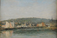 Le Port De Trouville Le Matin by Eugene Boudin