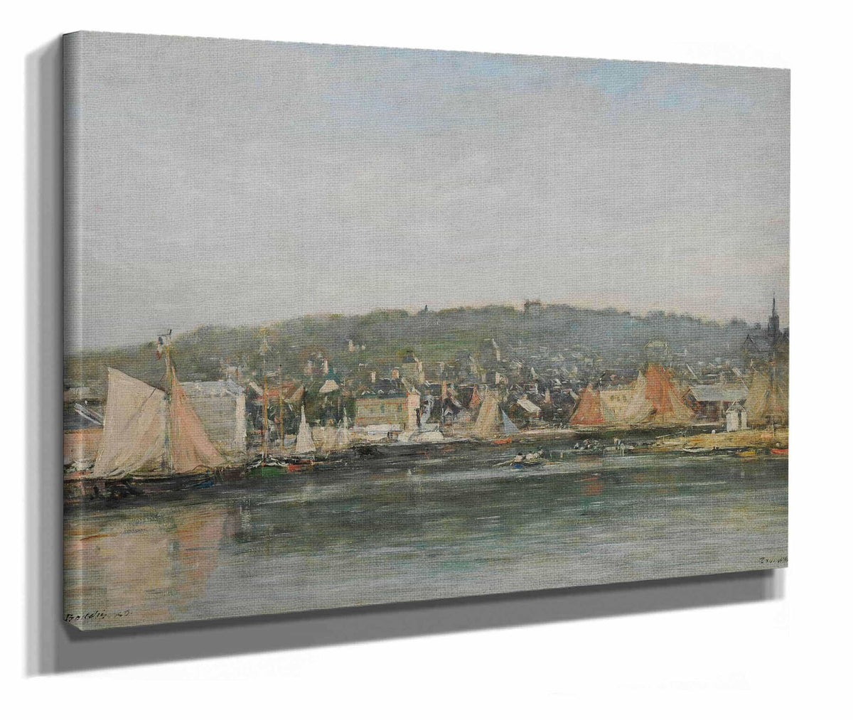 Le Port De Trouville Le Matin by Eugene Boudin