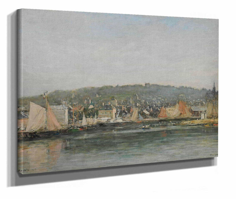 Le Port De Trouville Le Matin by Eugene Boudin