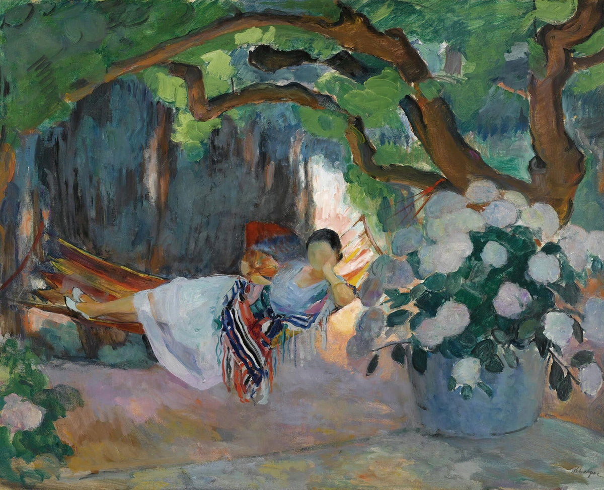 Le Pradet Jeune Femme Au Hamac Nono by Henri Lebasque