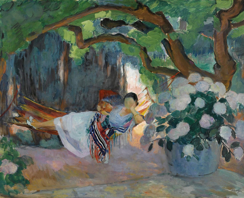 Le Pradet Jeune Femme Au Hamac Nono by Henri Lebasque