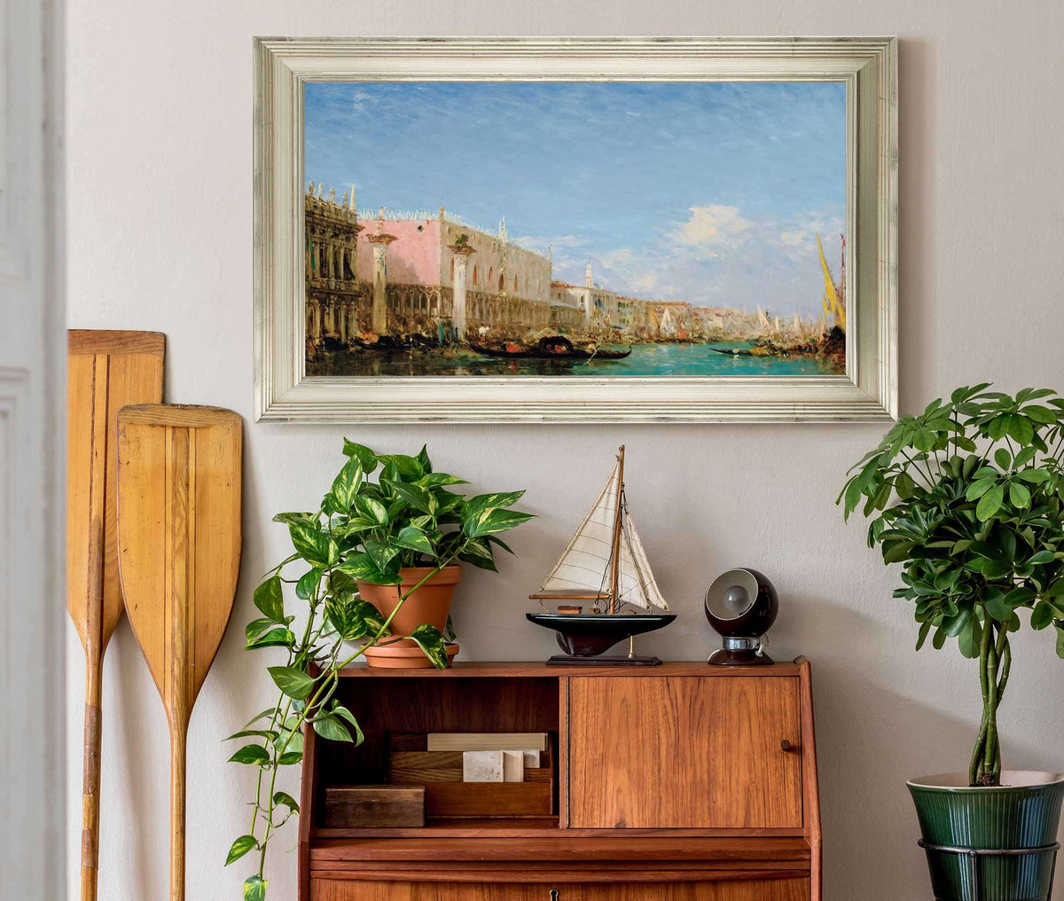 Le Quai Des Esclaves Venise by Felix Ziem