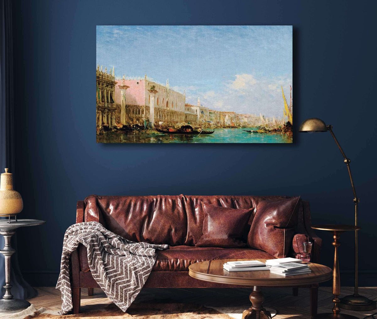 Le Quai Des Esclaves Venise by Felix Ziem