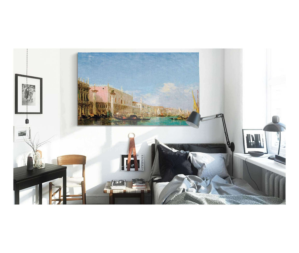 Le Quai Des Esclaves Venise by Felix Ziem