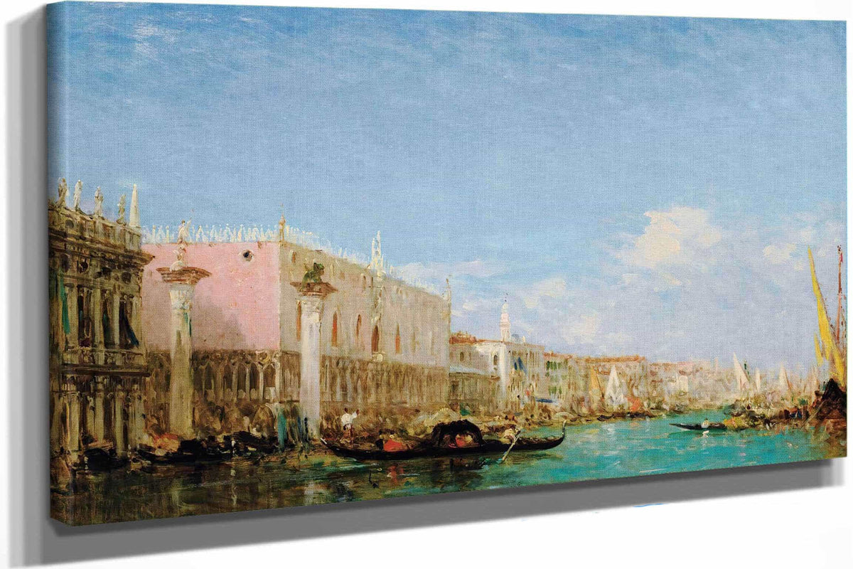 Le Quai Des Esclaves Venise by Felix Ziem