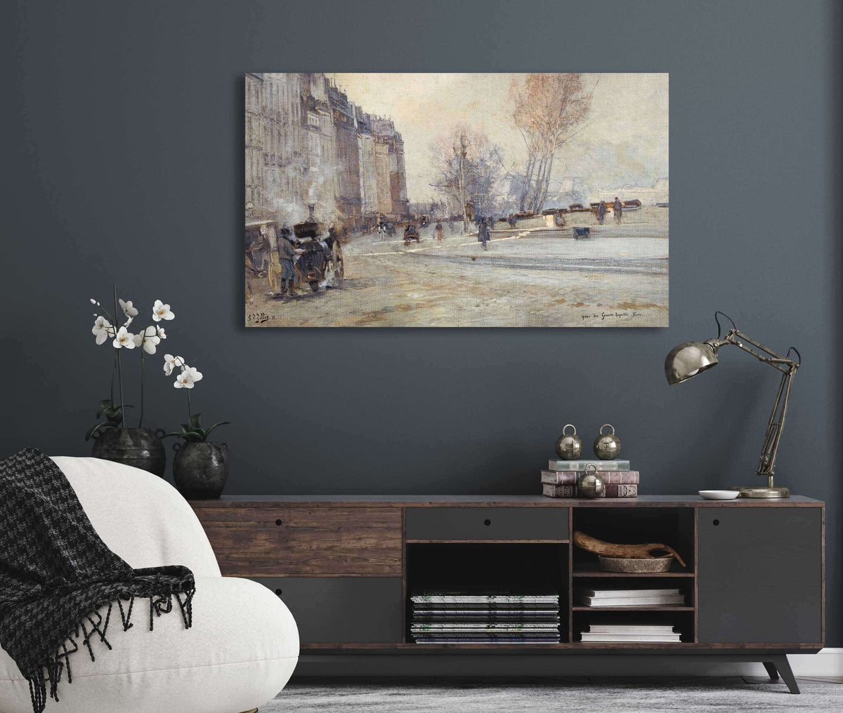 Le Quai Des Grands Augustins by Georges Jules Victor Clairin