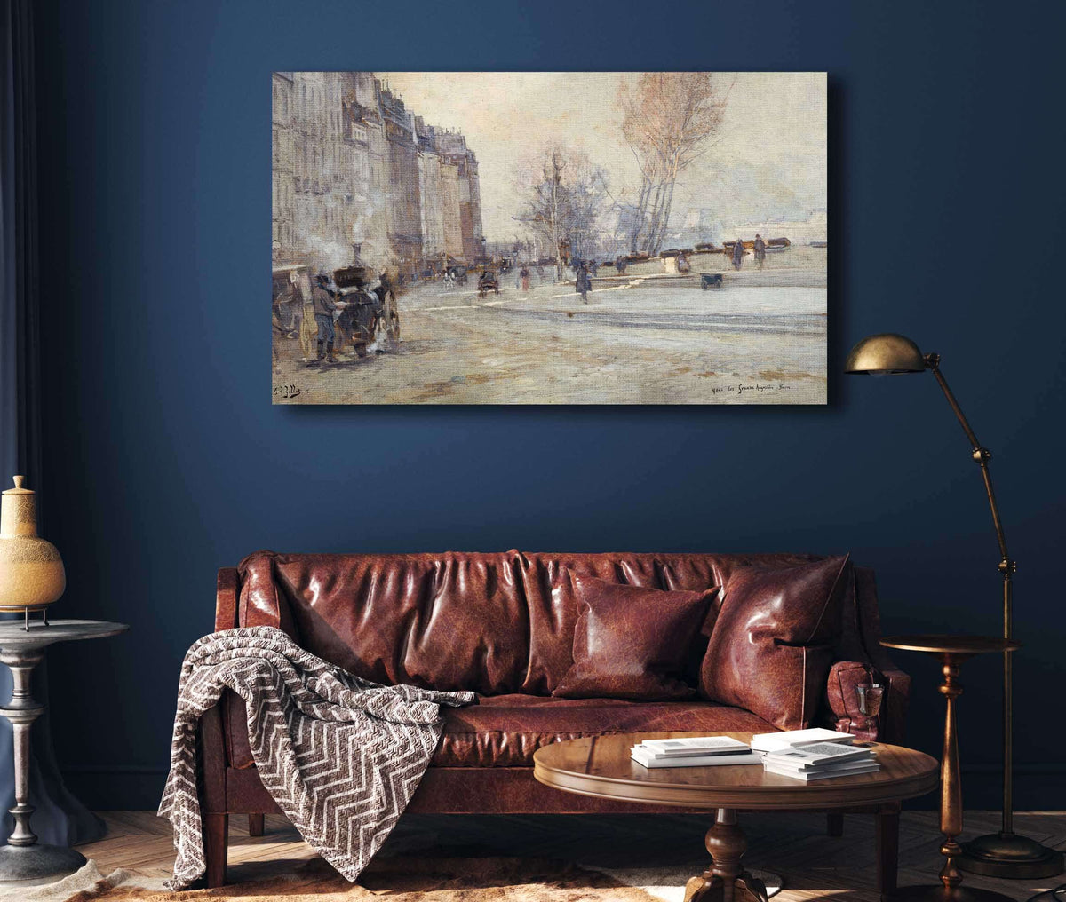 Le Quai Des Grands Augustins by Georges Jules Victor Clairin