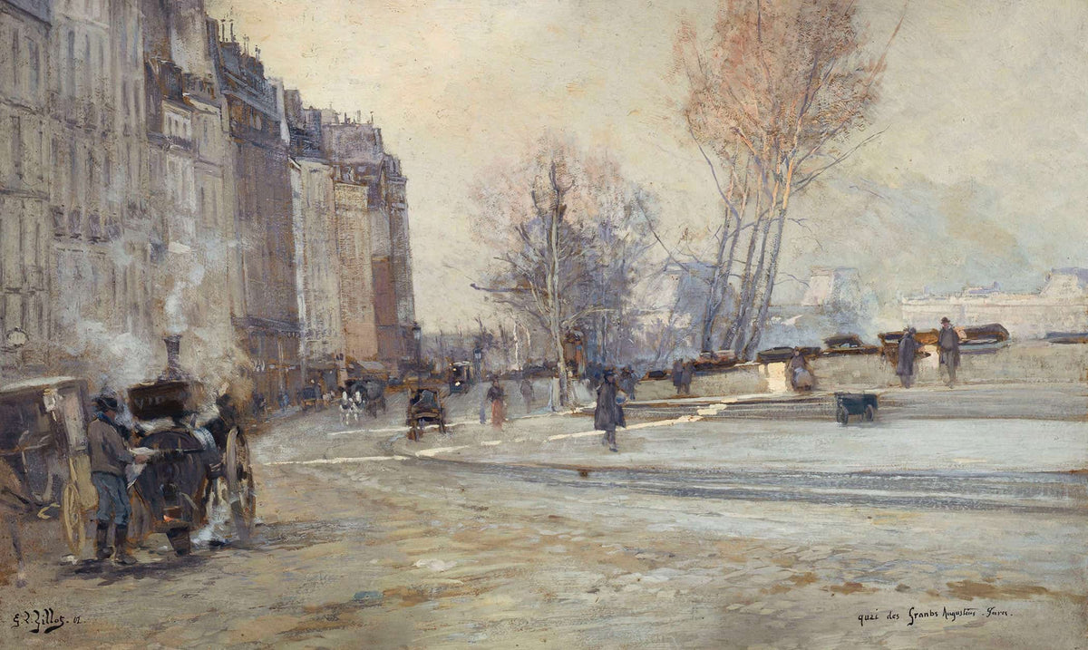 Le Quai Des Grands Augustins by Georges Jules Victor Clairin