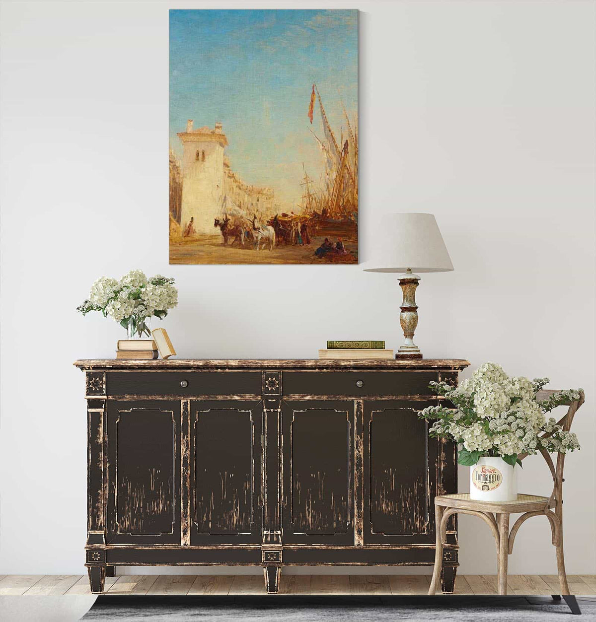 Le Quai Saint Jean A Marseille by Felix Ziem