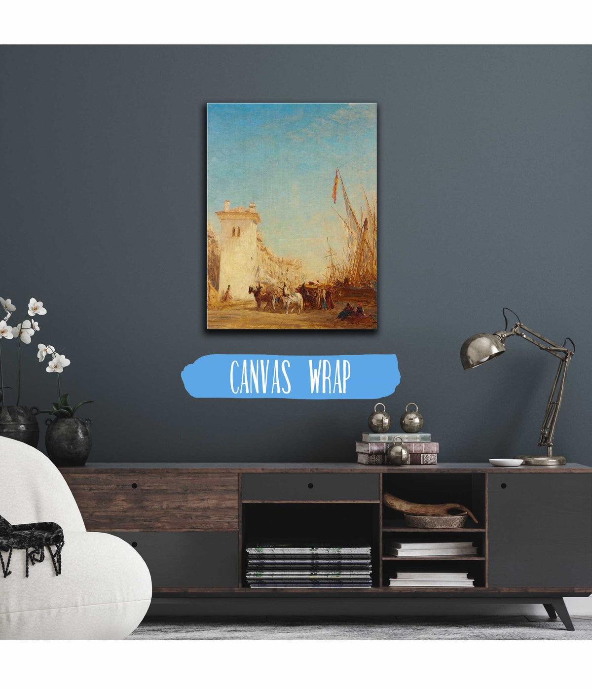 Le Quai Saint Jean A Marseille by Felix Ziem