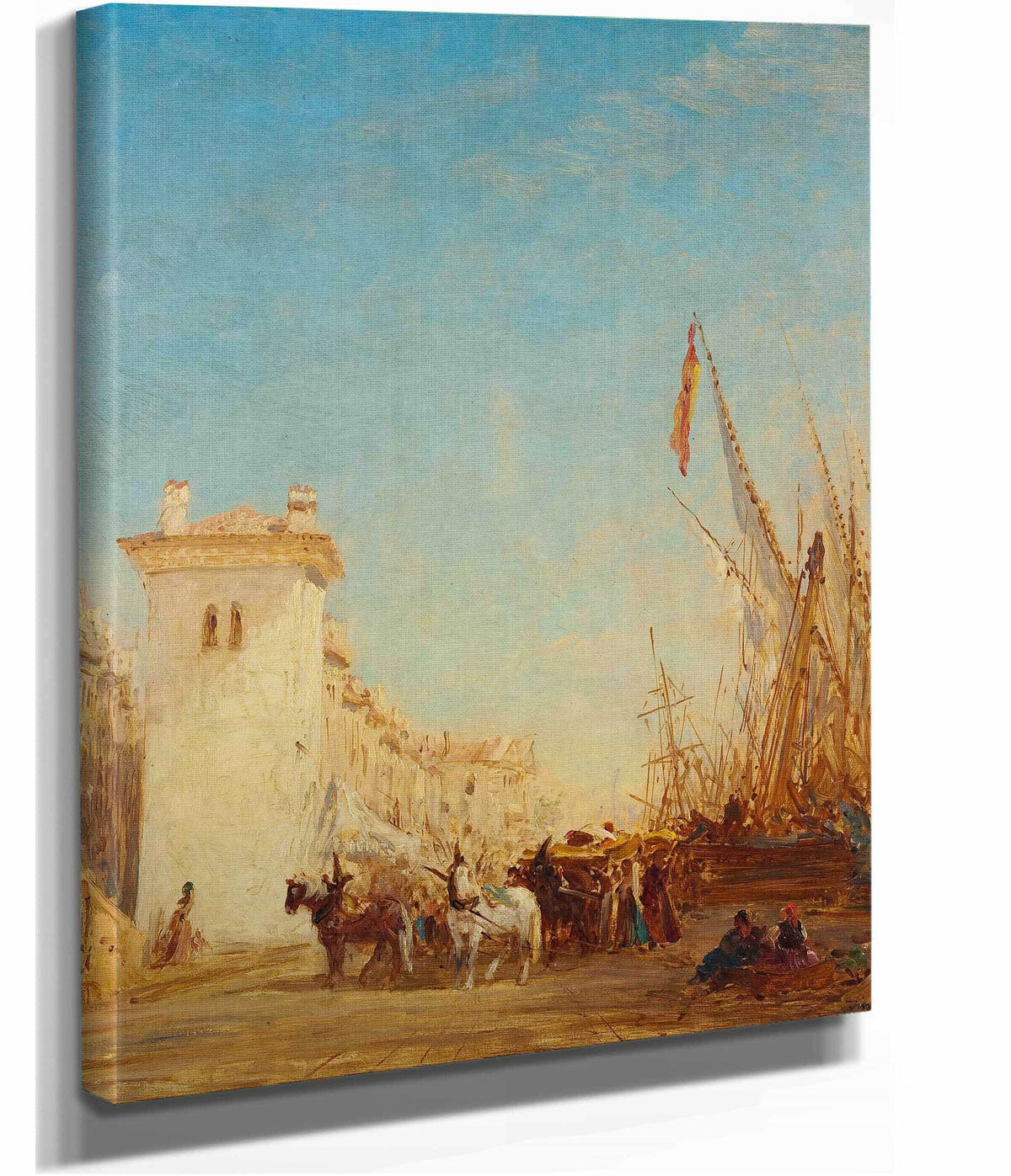 Le Quai Saint Jean A Marseille by Felix Ziem