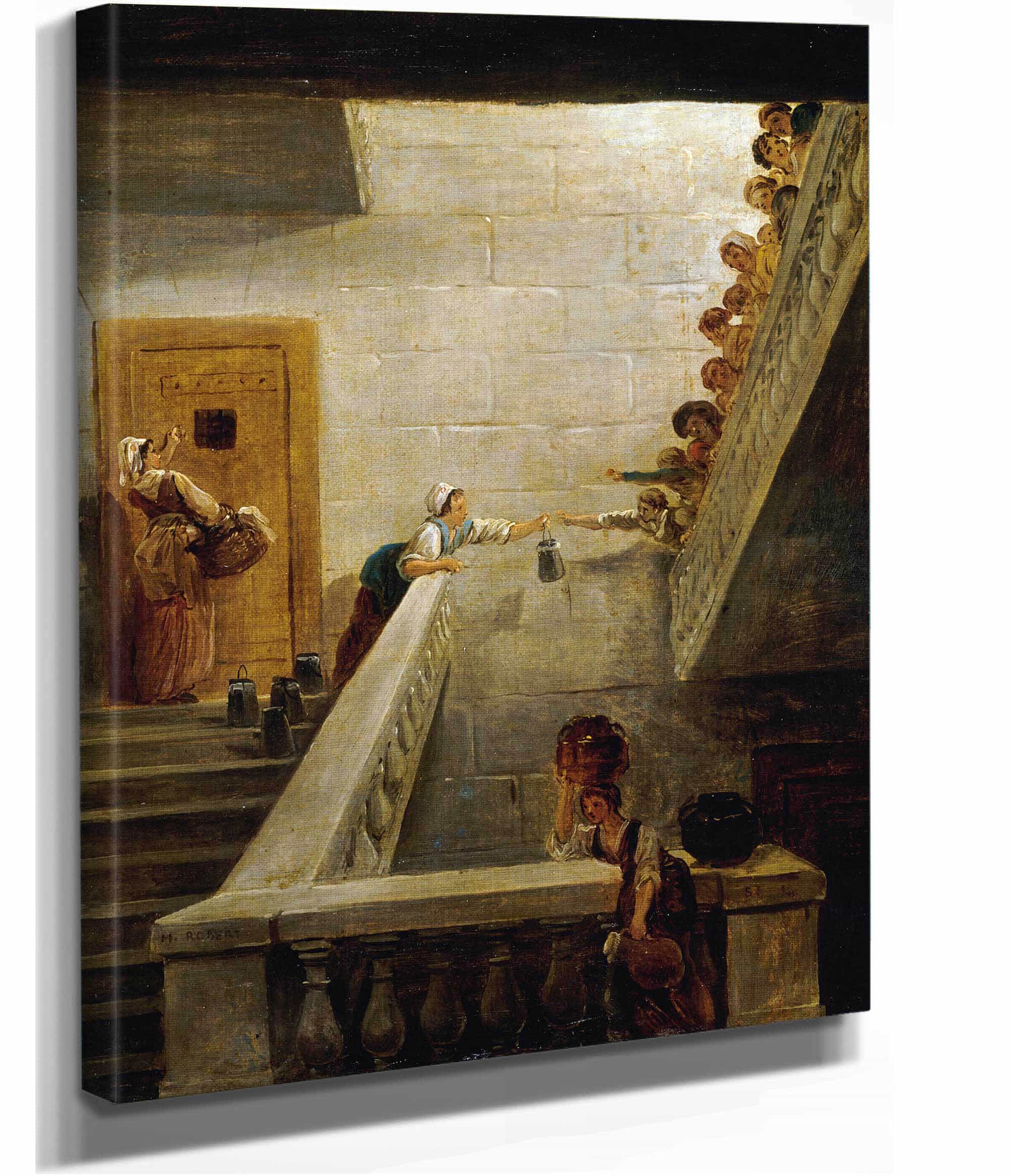 Le Ravitaillement Des Prisonniers A La Prison De Saint Lazare by Hubert Robert