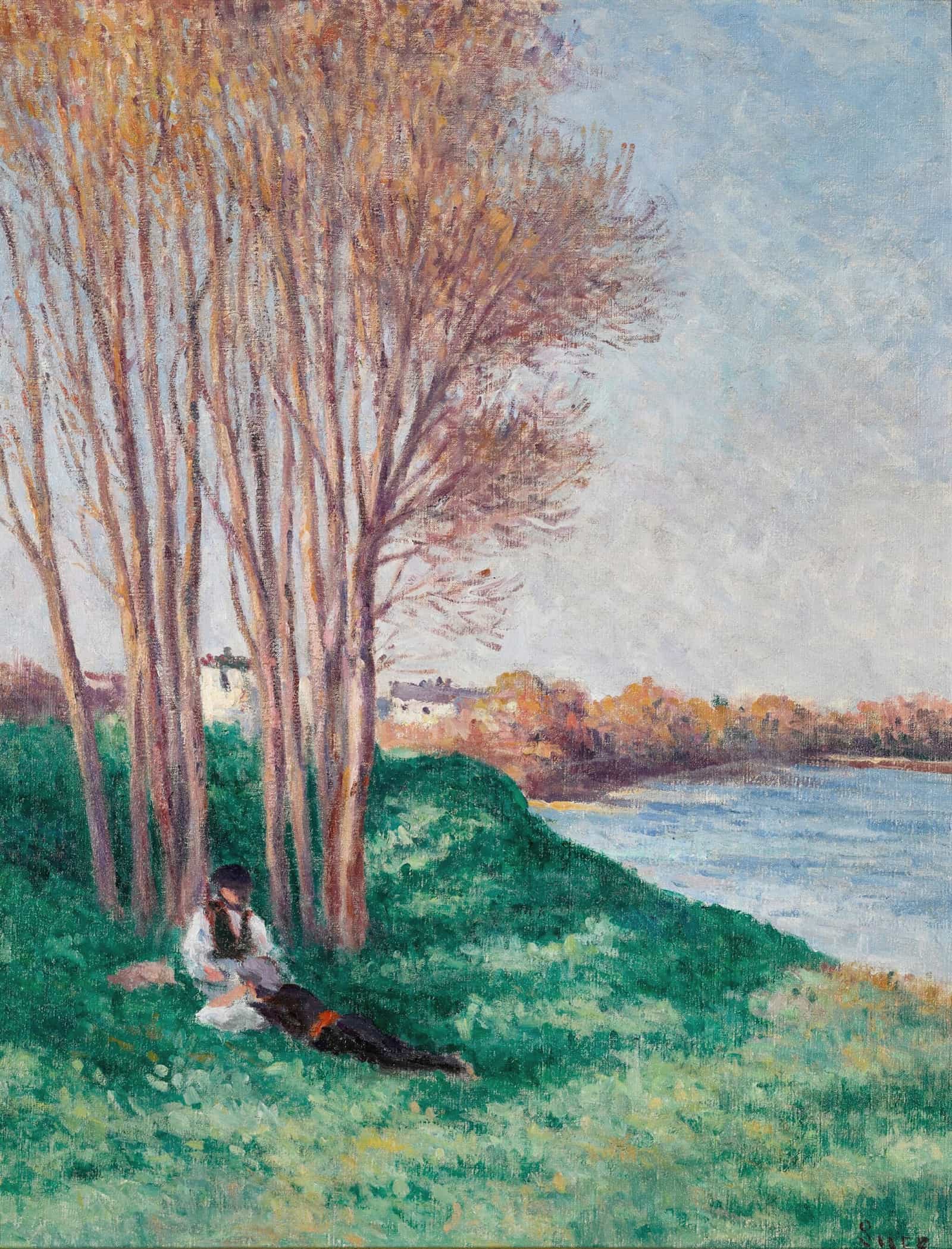 Le Repos Sur Les Bords De La Loire A Saint Ay by Maximilien Luce