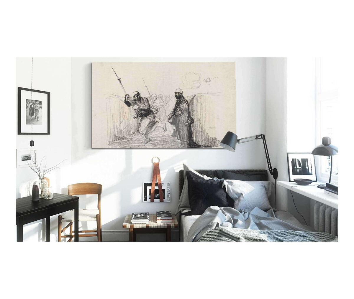 Le Retour Du Permissionnaire Tu Tombes A Pie by Jean Louis Forain