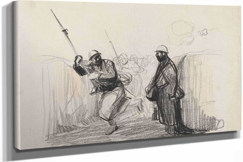 Le Retour Du Permissionnaire Tu Tombes A Pie by Jean Louis Forain