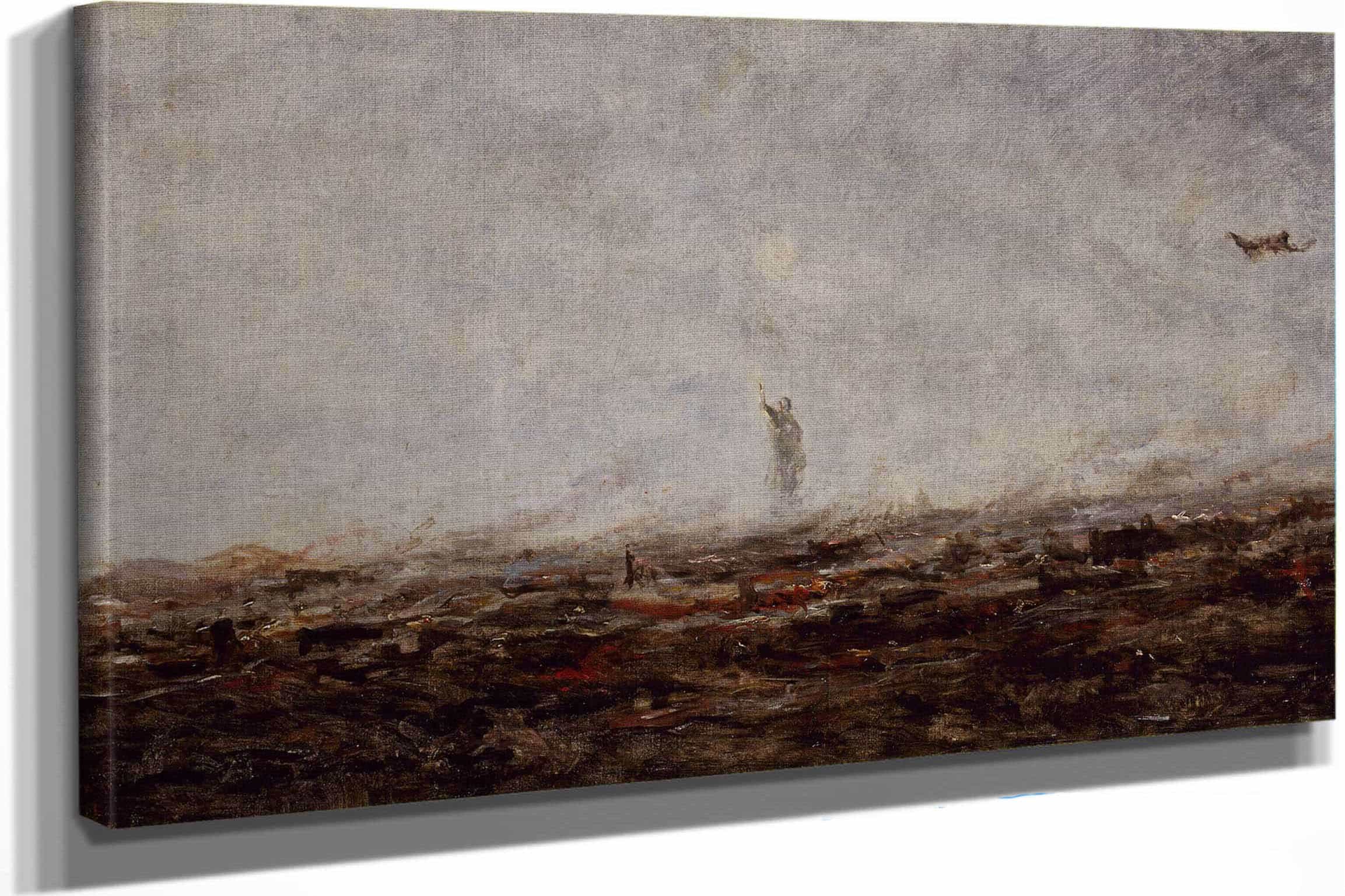 Le Reve Paris Incendie Septembre by Jean Baptiste Camille Corot