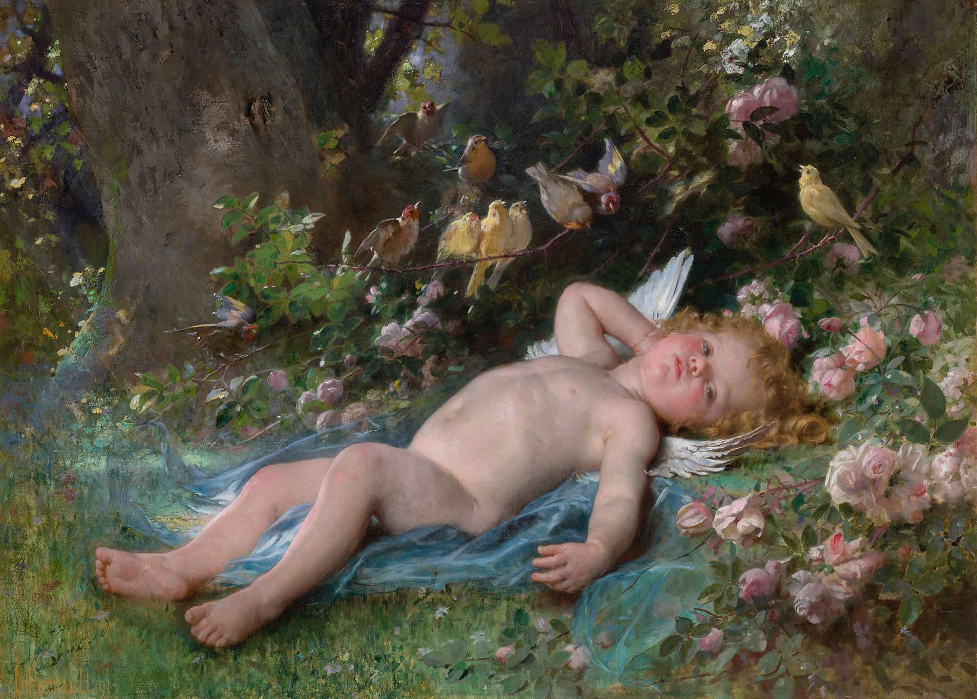 Le Reveil De Lamour by Leon Jean Basile Perrault