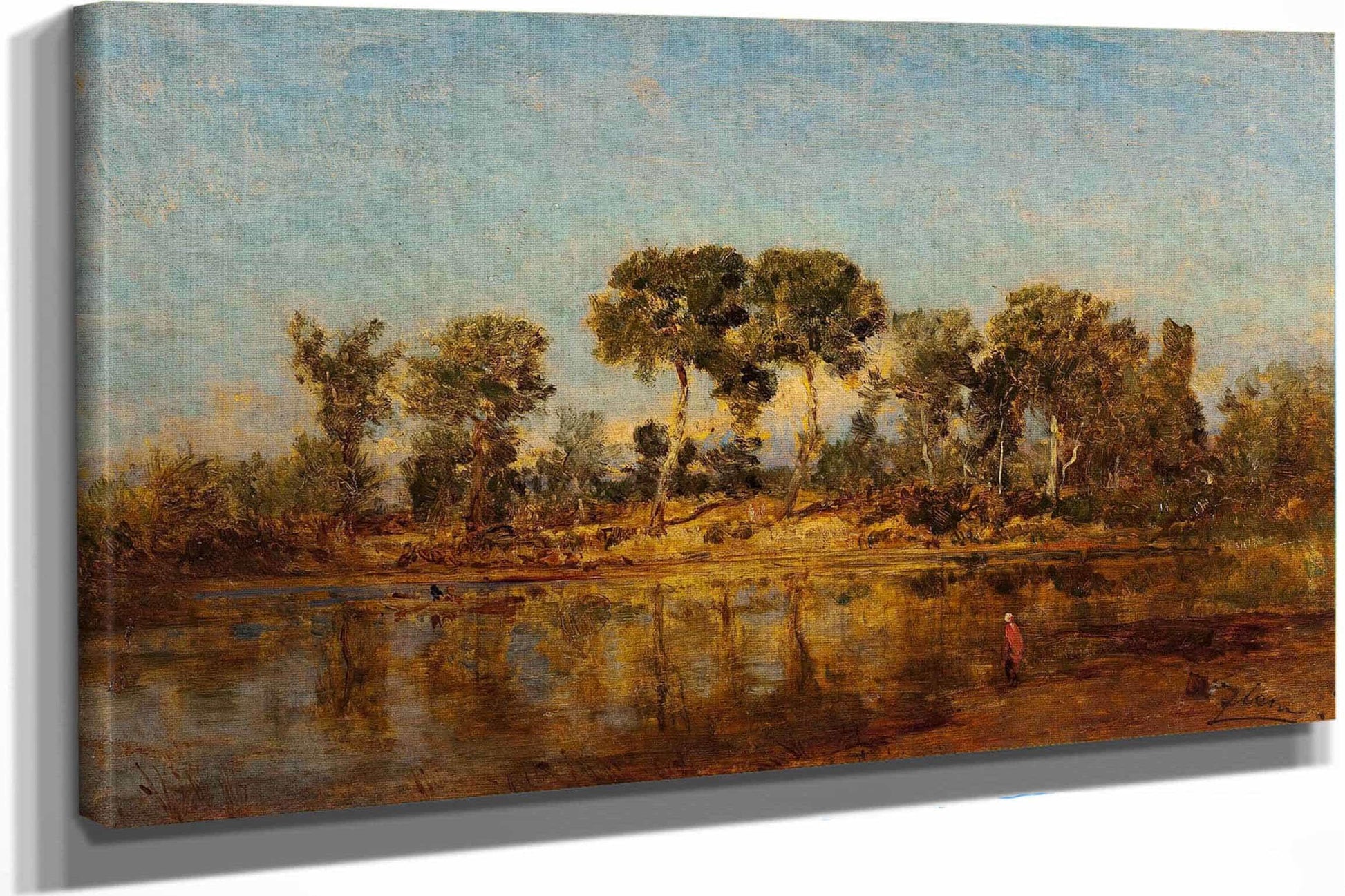 Le Rhone Entre Arles Et Avignon by Felix Ziem