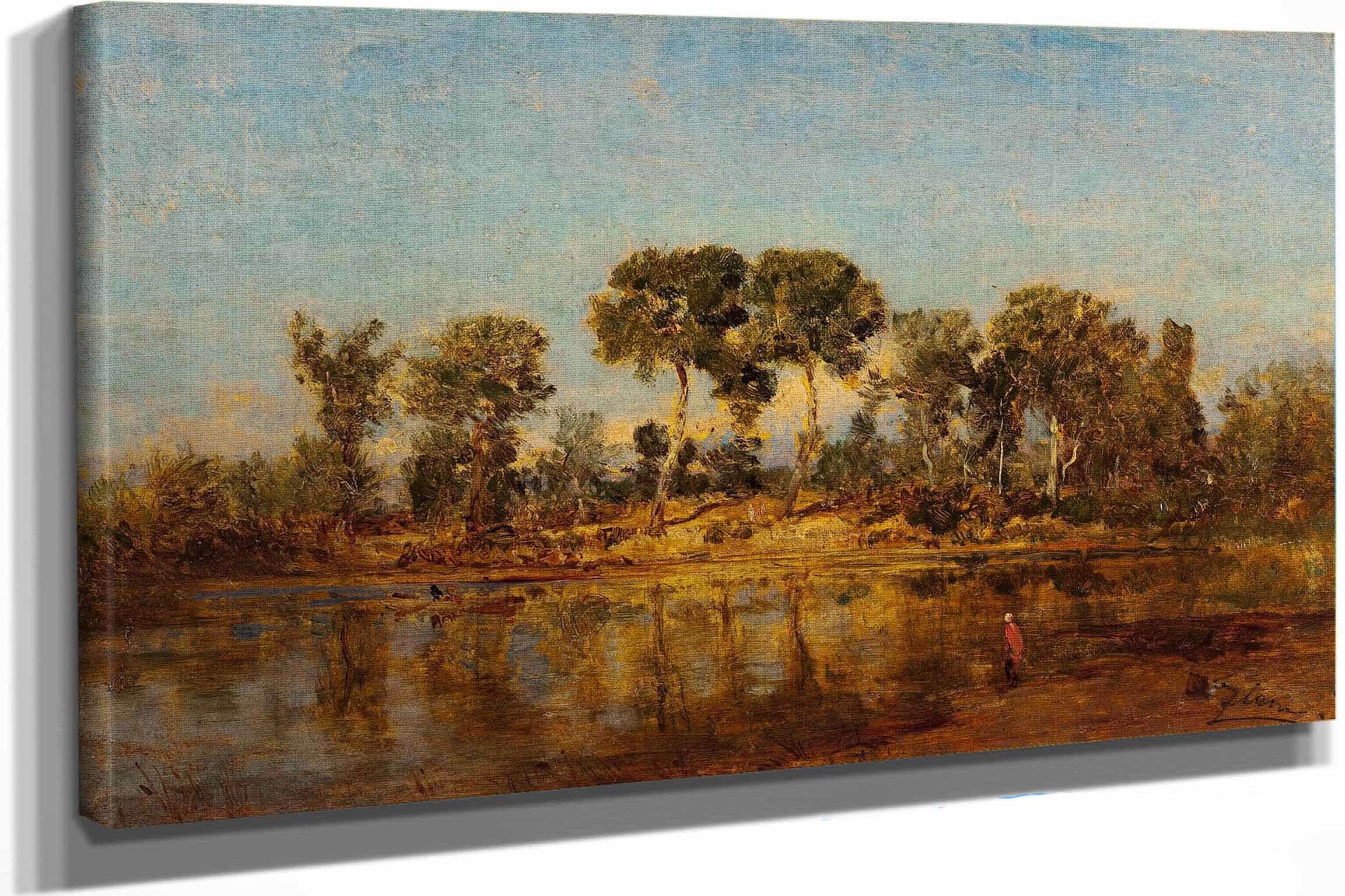 Le Rhone Entre Arles Et Avignon by Felix Ziem