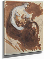 Le Sommeil Femme Assise by Pierre Puvis De Chavannes