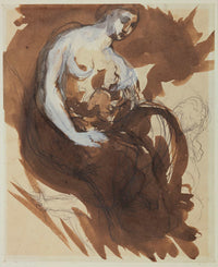 Le Sommeil Femme Assise by Pierre Puvis De Chavannes