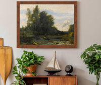 Le Torrent Pierreux Crepuscule by Jean Baptiste Camille Corot