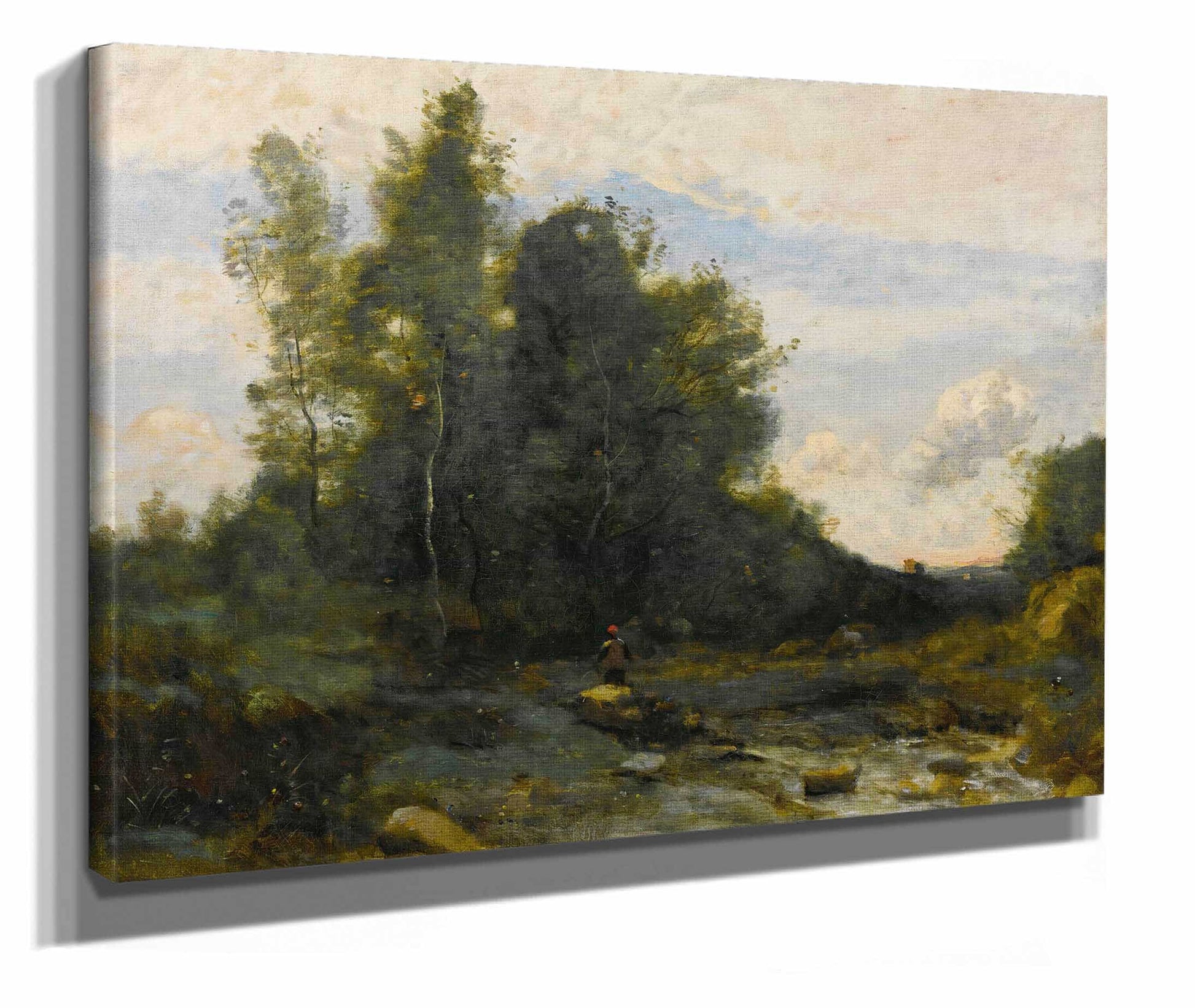 Le Torrent Pierreux Crepuscule by Jean Baptiste Camille Corot