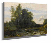 Le Torrent Pierreux Crepuscule by Jean Baptiste Camille Corot