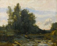 Le Torrent Pierreux Crepuscule by Jean Baptiste Camille Corot