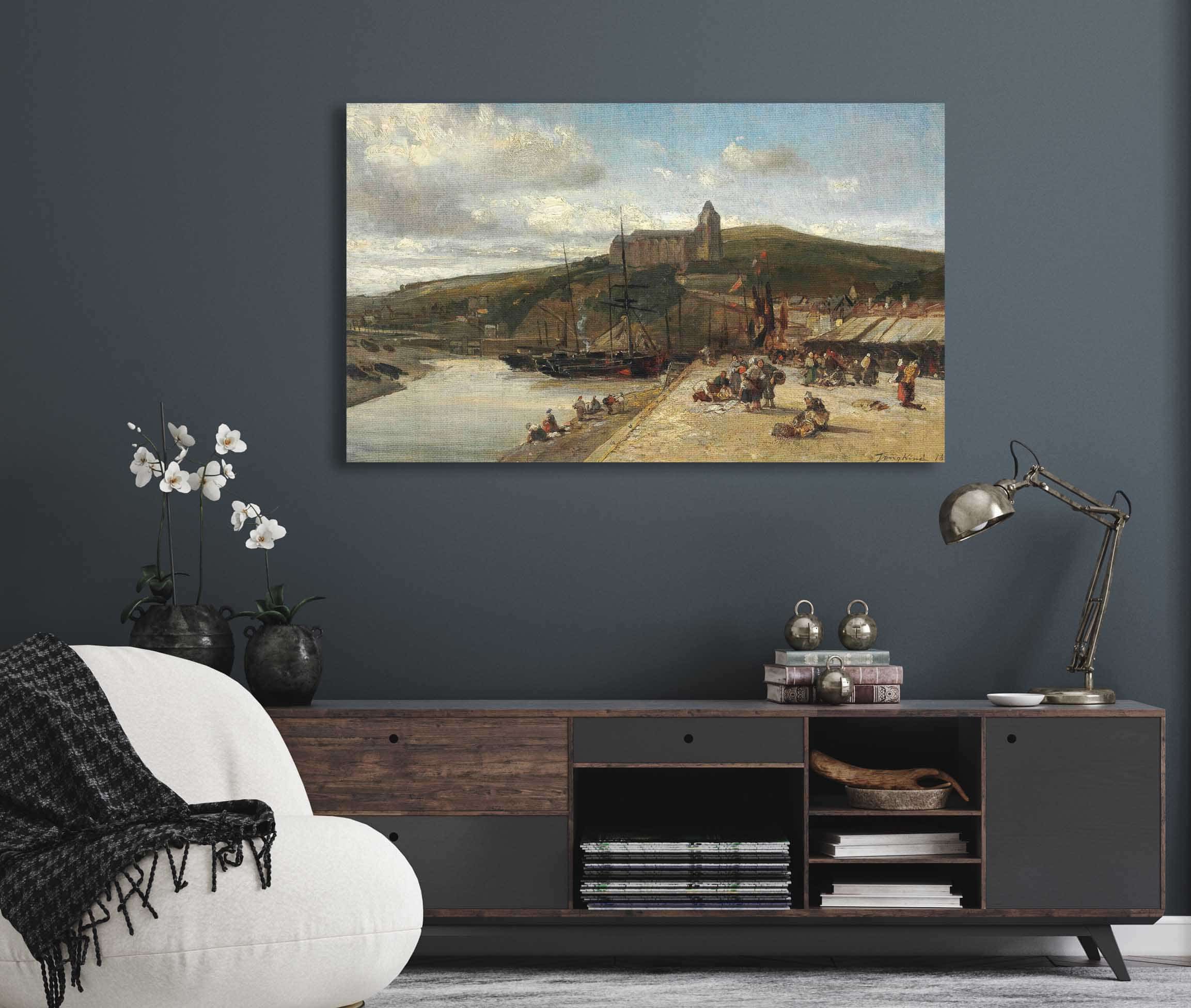 Le Treport Le Matin Normandie by Johan Barthold Jongkind