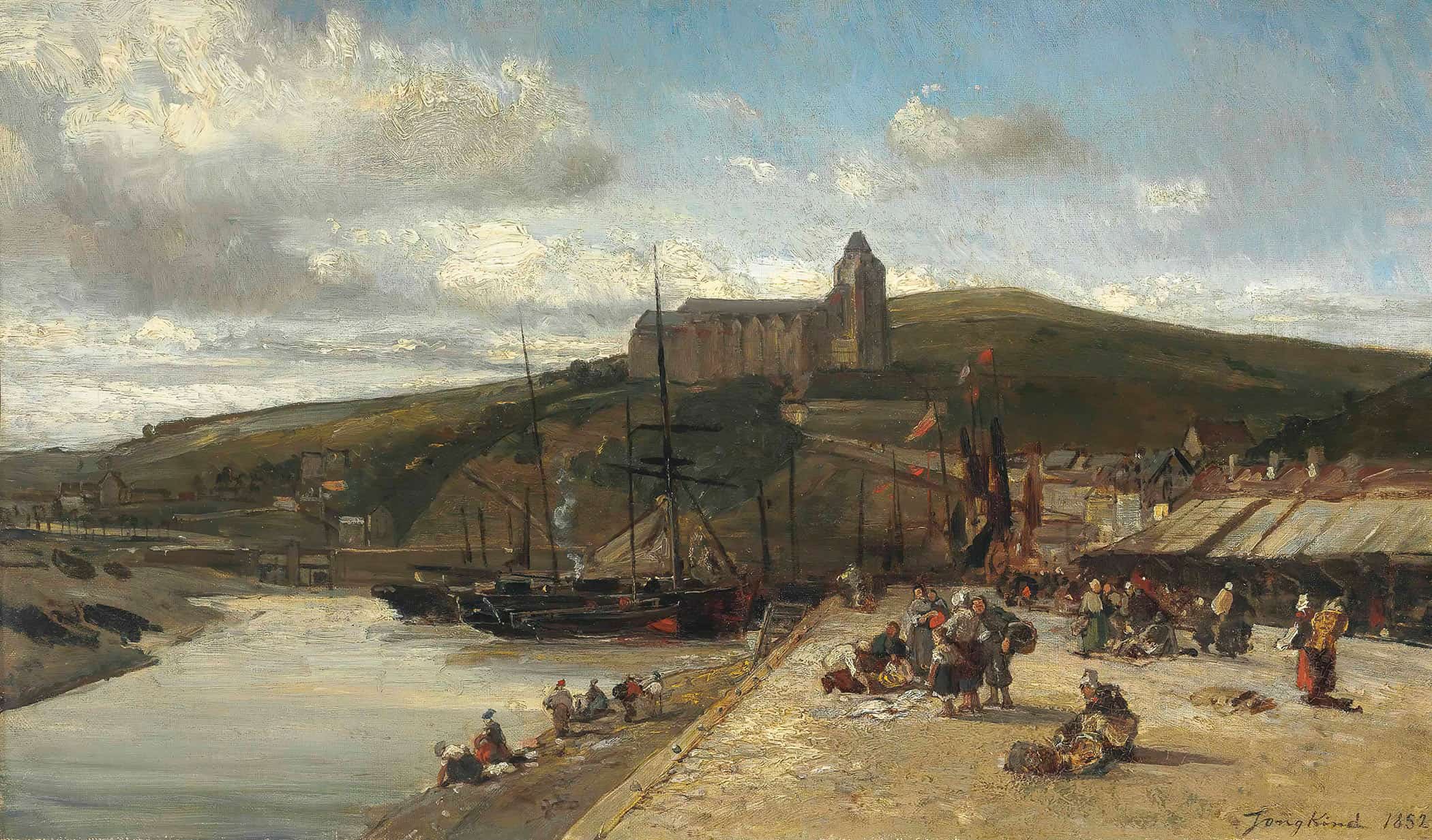 Le Treport Le Matin Normandie by Johan Barthold Jongkind