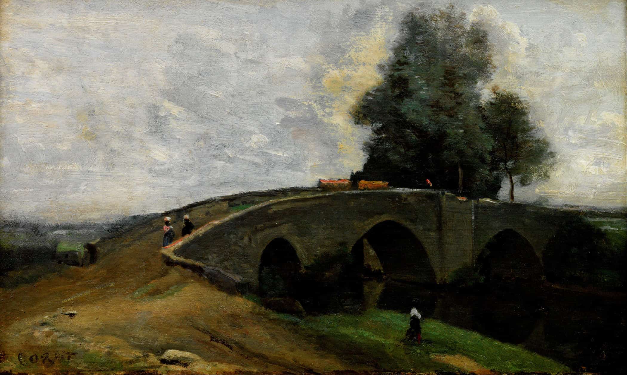 Le Vieux Pont by Jean Baptiste Camille Corot