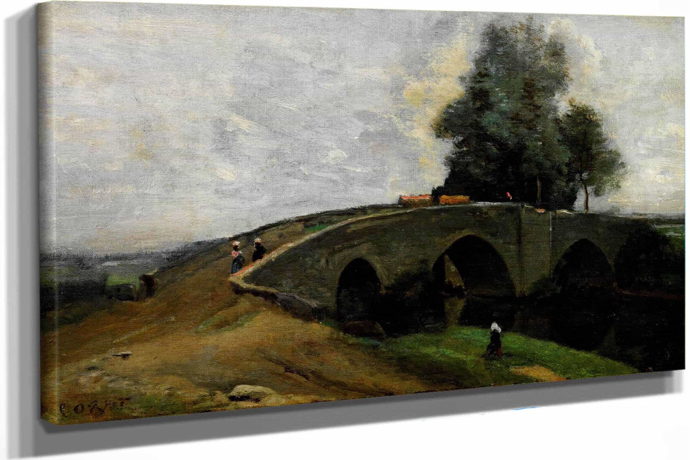 Le Vieux Pont by Jean Baptiste Camille Corot