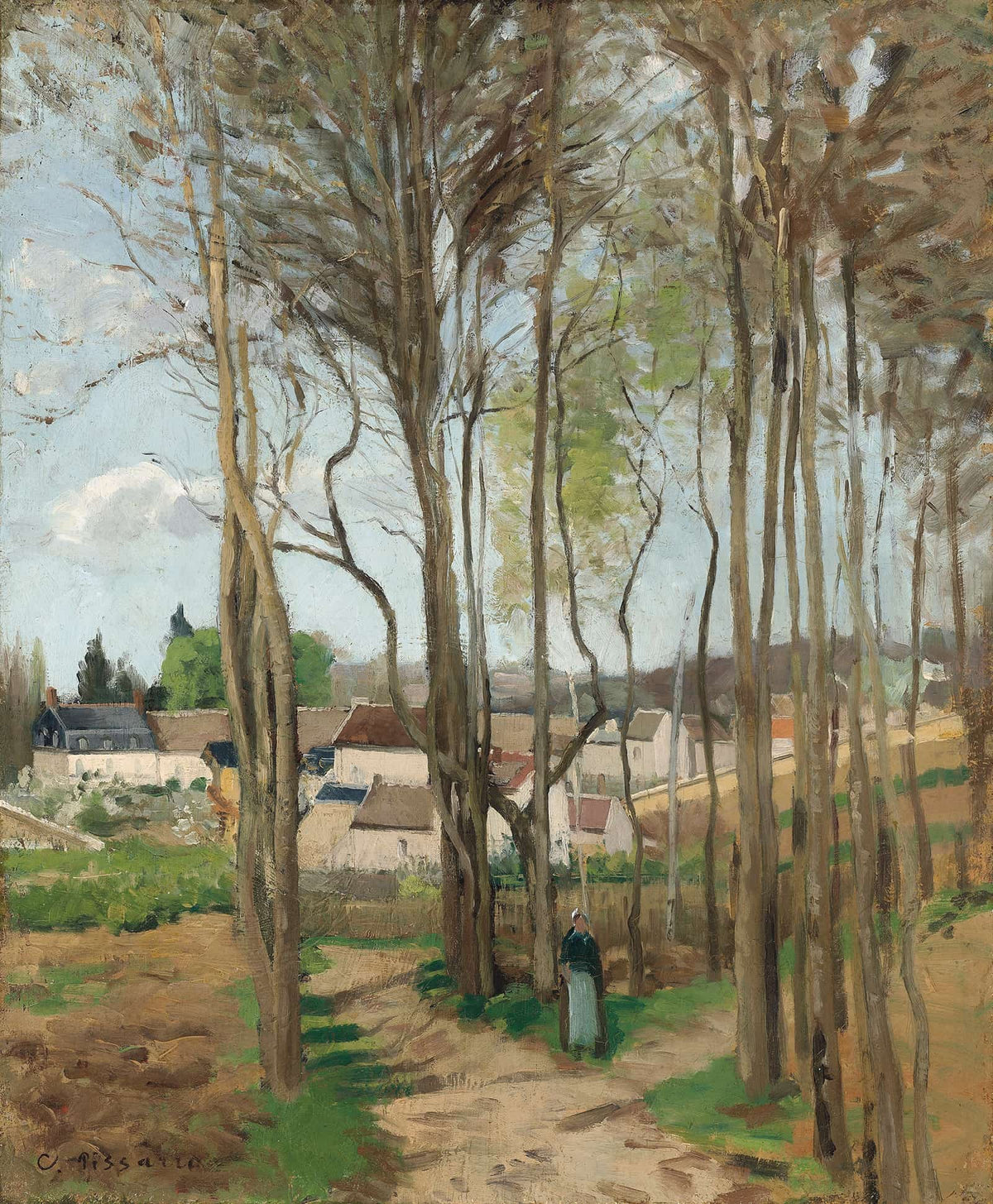 Le Village A Travers Les Arbres by Camille Pissarro