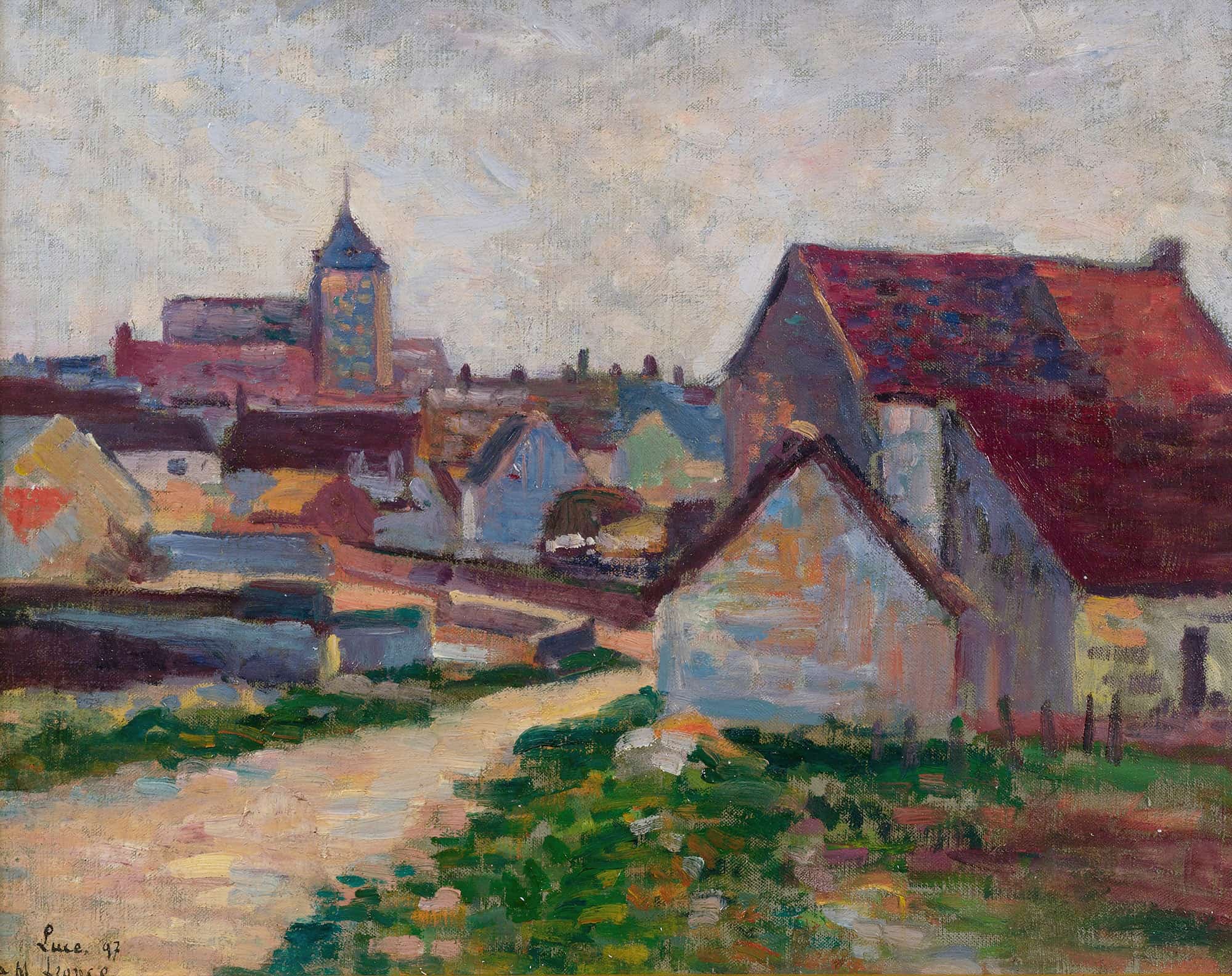 Le Village De Conche Sur Condoires by Maximilien Luce