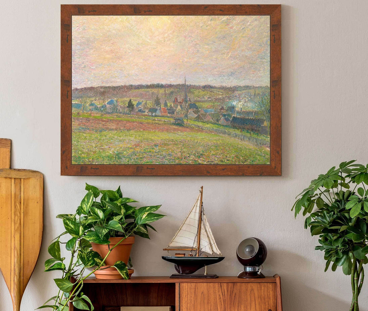 Le Village Deragny The Village Of Eragny by Camille Pissarro