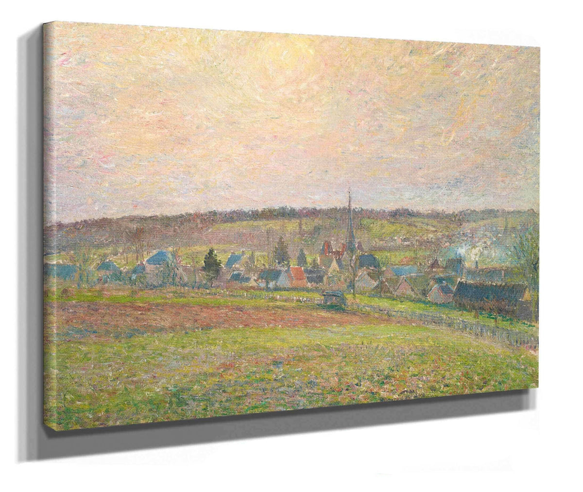 Le Village Deragny The Village Of Eragny by Camille Pissarro