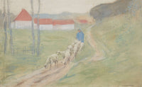 Leading The Sheep by Frederick Carl Frieseke