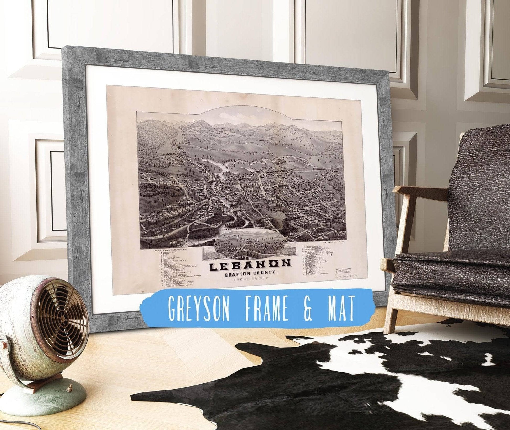 Lebanon Grafton County Nh 1884 State of New Hampshire
