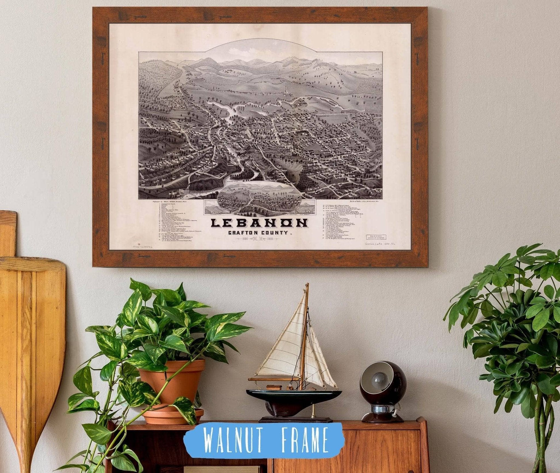 Lebanon Grafton County Nh 1884 State of New Hampshire