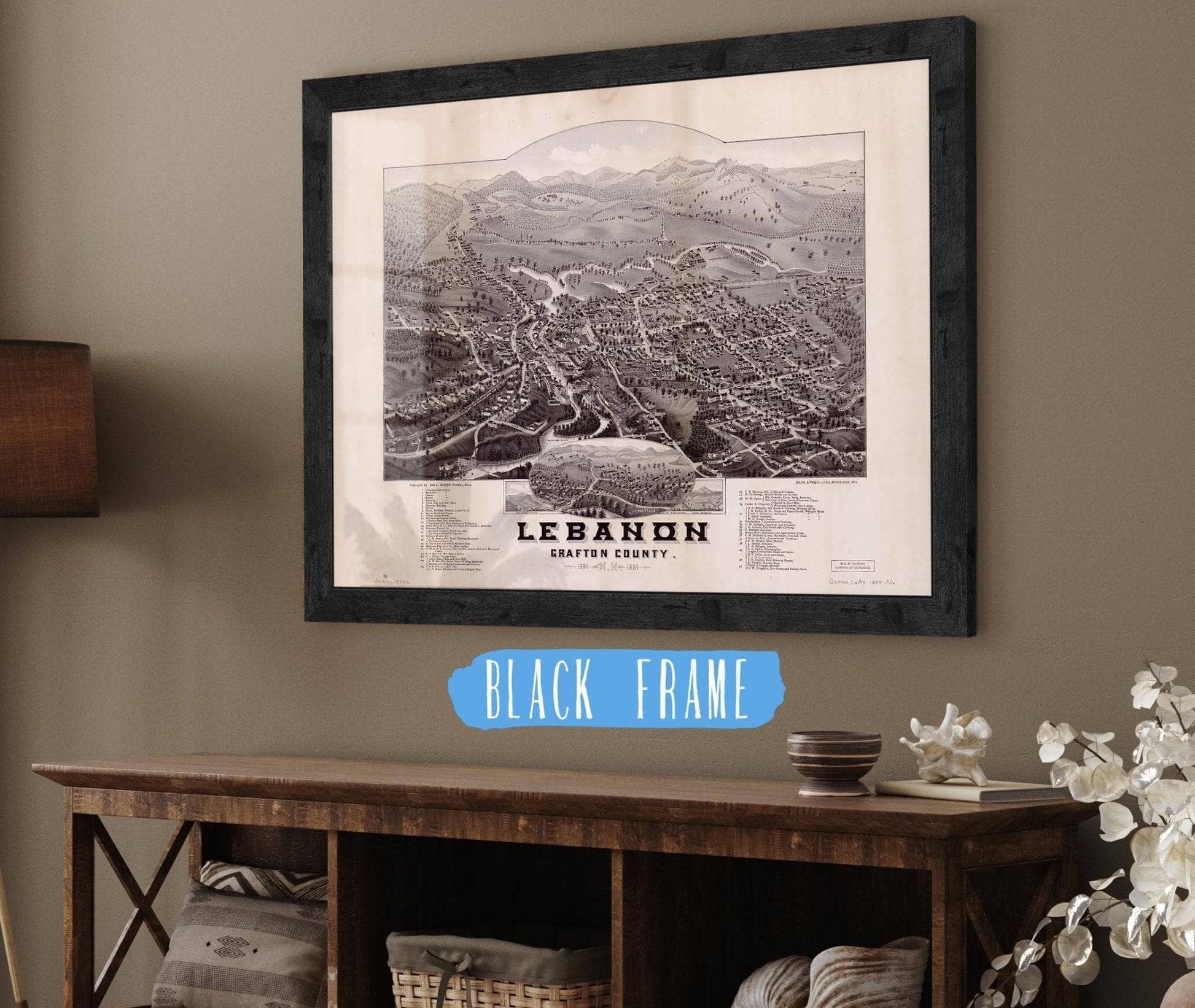 Lebanon Grafton County Nh 1884 State of New Hampshire