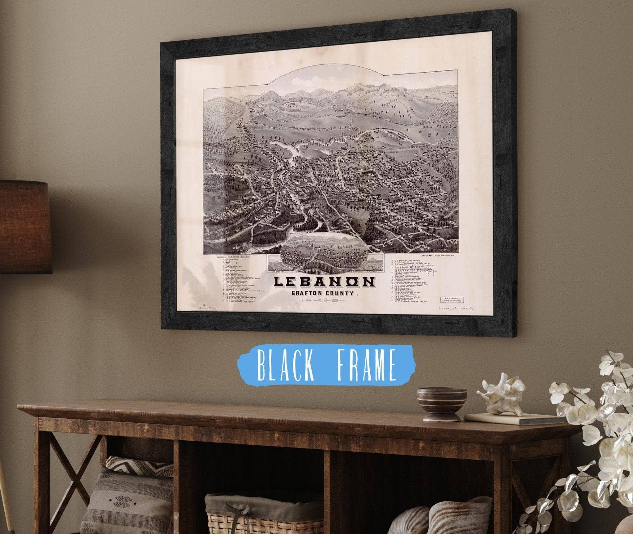 Lebanon Grafton County Nh 1884 State of New Hampshire