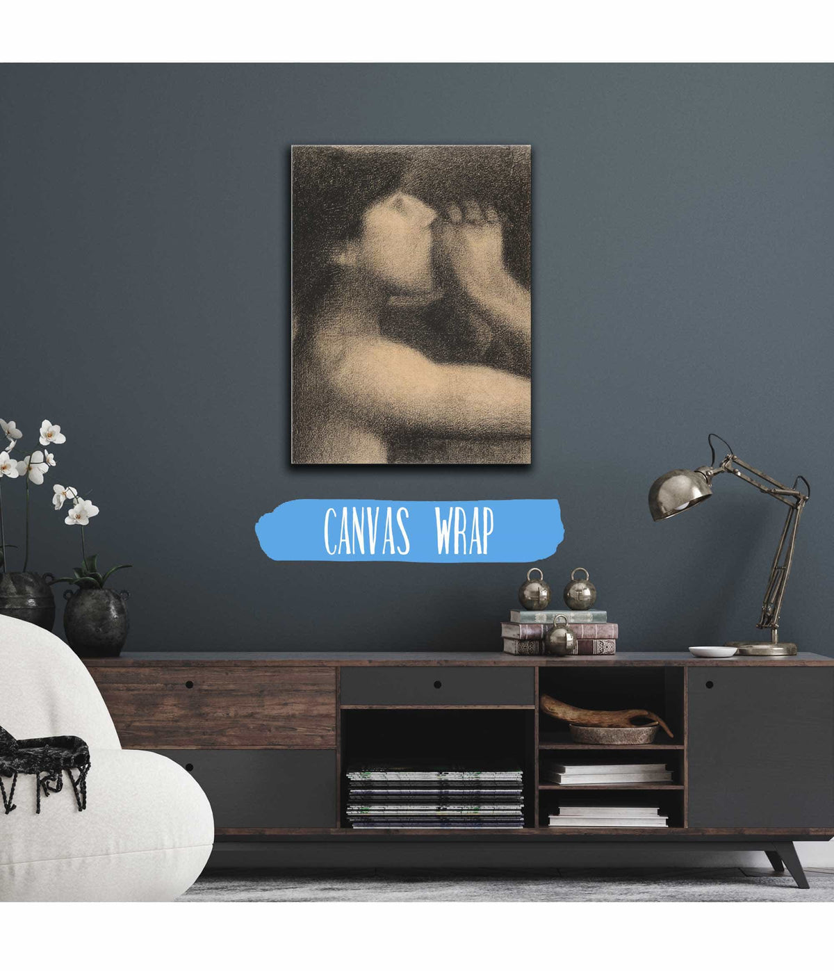 Lecho Echo Study For Une Baignade Asnieres Bathers At Asnieres   by Georges Seurat