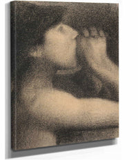 Lecho Echo Study For Une Baignade Asnieres Bathers At Asnieres   by Georges Seurat