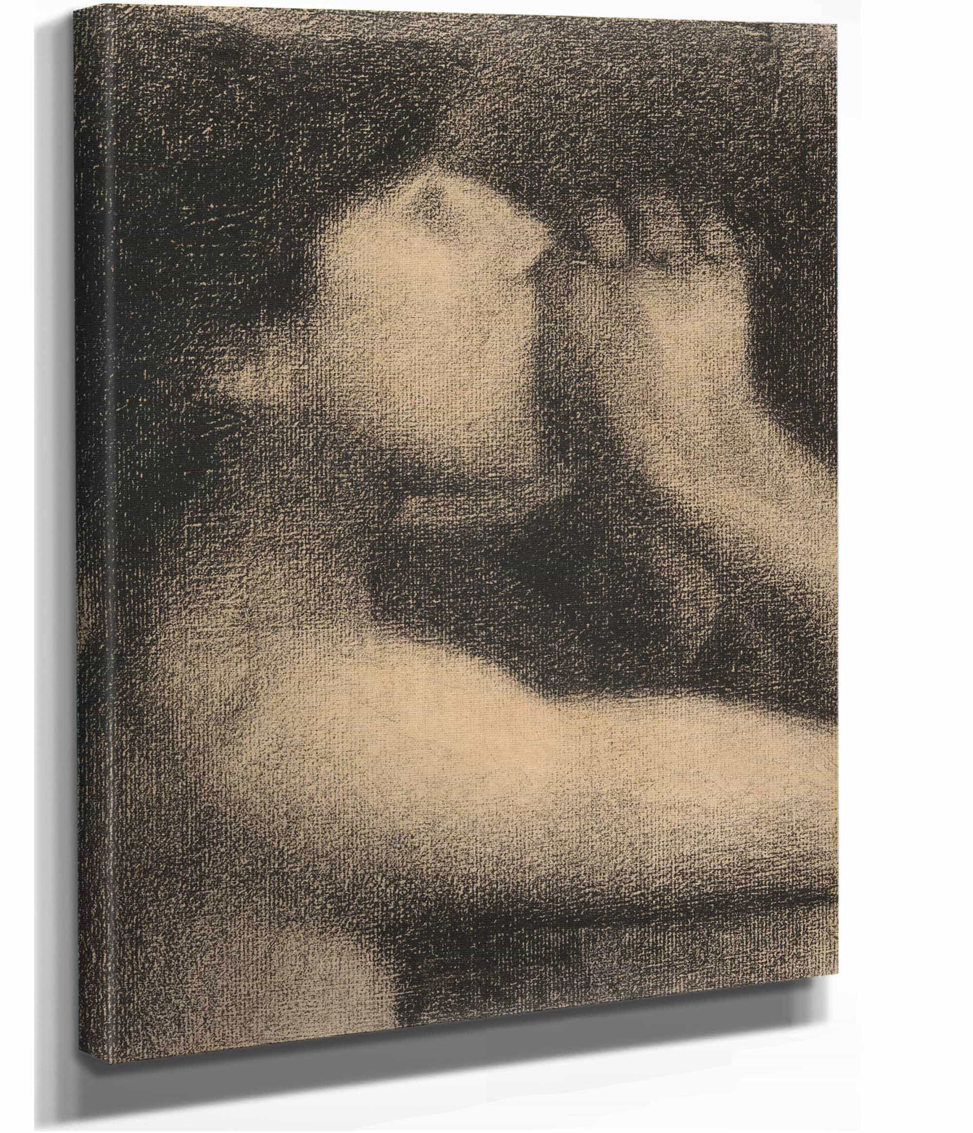 Lecho Echo Study For Une Baignade Asnieres Bathers At Asnieres   by Georges Seurat